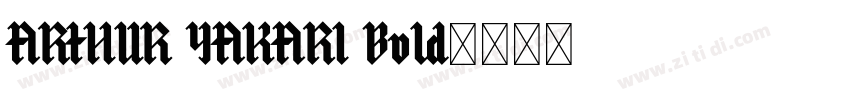 ARTHUR YAKARI Bold字体转换
